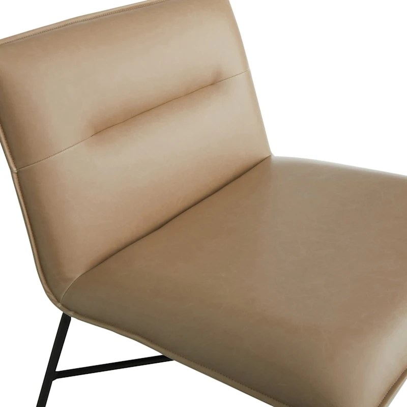 Crosby St Zoey Faux Leather Accent Chair, Light Grey 6 Crosby St Zoey Faux Leather Accent Chair, Light Grey - Image 4