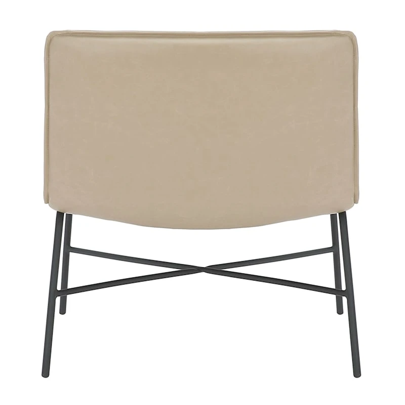Crosby St Zoey Faux Leather Accent Chair, Light Grey 7 Crosby St Zoey Faux Leather Accent Chair, Light Grey - Image 5