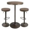 Dakota 3-Piece Antique Bronze Dining Table Set -Accent Furniture Shop dakota 3 piece antique bronze dining table set