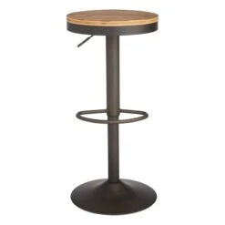 Dakota Adjustable Modern Industrial Barstool, Antique Bronze -Accent Furniture Shop dakota adjustable modern industrial barstool antique bronze 2