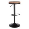 Dakota Adjustable Modern Industrial Black Barstool, 29" -Accent Furniture Shop dakota adjustable modern industrial black barstool 29