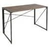 Dakota Black & Brown Industrial Modern Office Desk -Accent Furniture Shop dakota black brown industrial modern office desk