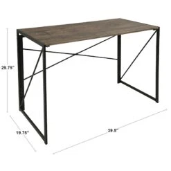 Dakota Black & Brown Industrial Modern Office Desk -Accent Furniture Shop dakota black brown industrial modern office desk 8