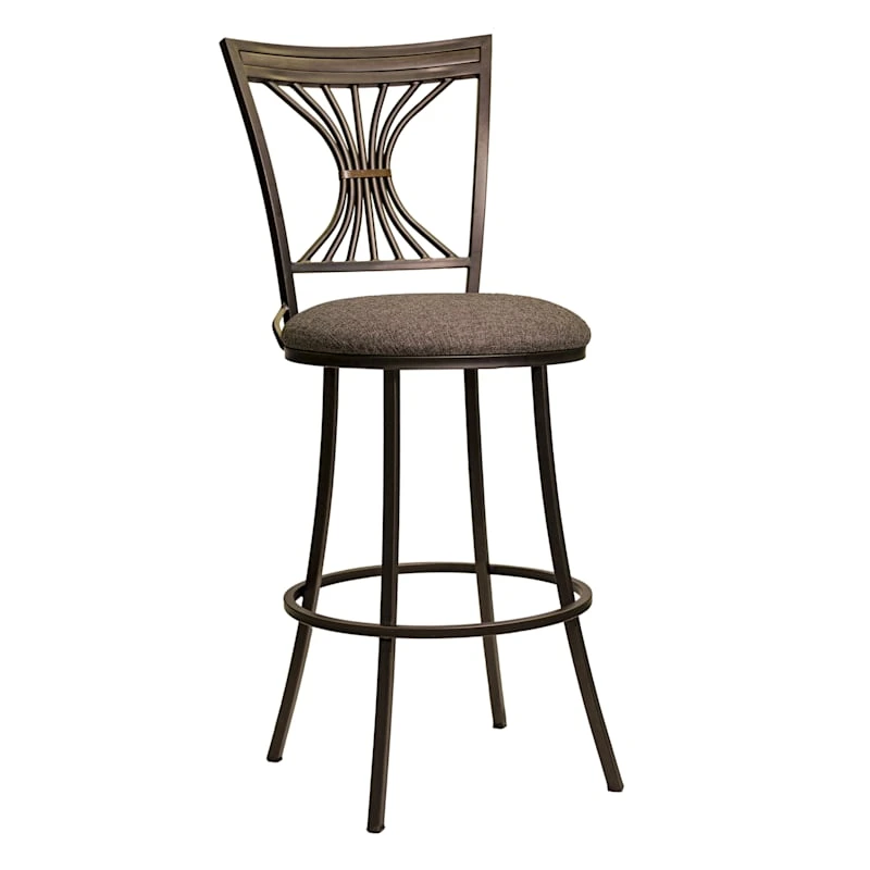 Devon Brown Swivel Barstool, 30" 3 Devon Brown Swivel Barstool, 30"