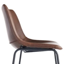 Drake Modern Faux Leather Industrial Counter Stool, Espresso -Accent Furniture Shop drake modern faux leather industrial counter stool espresso 3