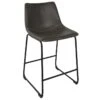 Drake Modern Industrial Faux Leather Counter Stool, Dark Grey 1 Drake Modern Industrial Faux Leather Counter Stool, Dark Grey -Accent Furniture Shop drake modern industrial faux leather counter stool dark grey