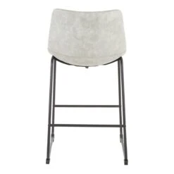 Drake Modern Industrial Faux Leather Counter Stool, Light Grey -Accent Furniture Shop drake modern industrial faux leather counter stool light grey 4