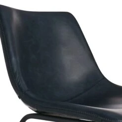 Drake Navy Blue Faux Leather Barstool -Accent Furniture Shop drake navy blue faux leather barstool 3