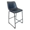 Drake Navy Blue Faux Leather Counter Stool -Accent Furniture Shop drake navy blue faux leather counter stool