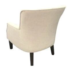 Emilee Cream Upholstered Accent Chair -Accent Furniture Shop emilee cream upholstered accent chair 2