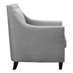 Erica Grey Accent Chair With Nailhead Trim -Accent Furniture Shop erica grey accent chair with nailhead trim 2