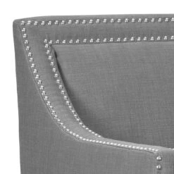 Erica Grey Accent Chair With Nailhead Trim -Accent Furniture Shop erica grey accent chair with nailhead trim 3