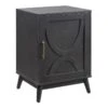 Ezra Dark Brown Cabinet With Gold Handle
