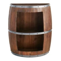 Faux Wine Barrel 2 Tier Display Shelf 10 Faux Wine Barrel 2 Tier Display Shelf -Accent Furniture Shop faux wine barrel 2 tier display shelf 1