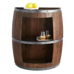 Faux Wine Barrel 2 Tier Display Shelf 15 Faux Wine Barrel 2 Tier Display Shelf -Accent Furniture Shop faux wine barrel 2 tier display shelf 6