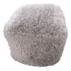 Faye Shag Pouf, Grey