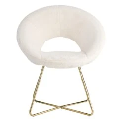 Felicity Faux Fur Accent Chair Cream -Accent Furniture Shop felicity faux fur accent chair cream 2