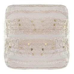 Found & Fable Amala Sequin Tufted Pouf -Accent Furniture Shop found fable amala sequin tufted pouf 4