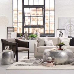 Found & Fable Axl Grey Faux Leather Armchair -Accent Furniture Shop found fable axl grey faux leather armchair 6