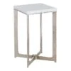 Found & Fable Judd Silver Accent Table With Marble Top 2 Found & Fable Judd Silver Accent Table With Marble Top -Accent Furniture Shop found fable judd silver accent table with marble top