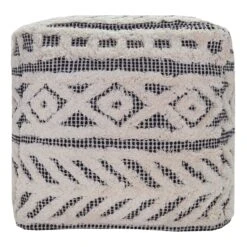 Found & Fable Kai Diamond Tufted Pouf, 16" -Accent Furniture Shop found fable kai diamond tufted pouf 16 2
