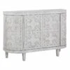 Found & Fable Lena Curved 4-Door Media Cabinet -Accent Furniture Shop found fable lena curved 4 door media cabinet