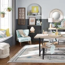 Found & Fable Loggy Wood & Metal Dining Table, 71" -Accent Furniture Shop found fable loggy wood metal dining table 71 4