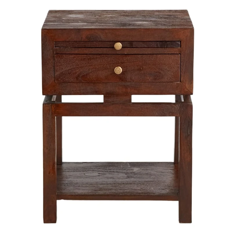 Found & Fable Maddison Chestnut Wood Side Table With Drawer 4 Found & Fable Maddison Chestnut Wood Side Table With Drawer - Image 2