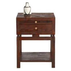 Found & Fable Maddison Chestnut Wood Side Table With Drawer 12 Found & Fable Maddison Chestnut Wood Side Table With Drawer -Accent Furniture Shop found fable maddison chestnut wood side table with drawer 3