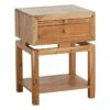 Found & Fable Maddison Natural Wood Side Table With Drawer -Accent Furniture Shop found fable maddison natural wood side table with drawer