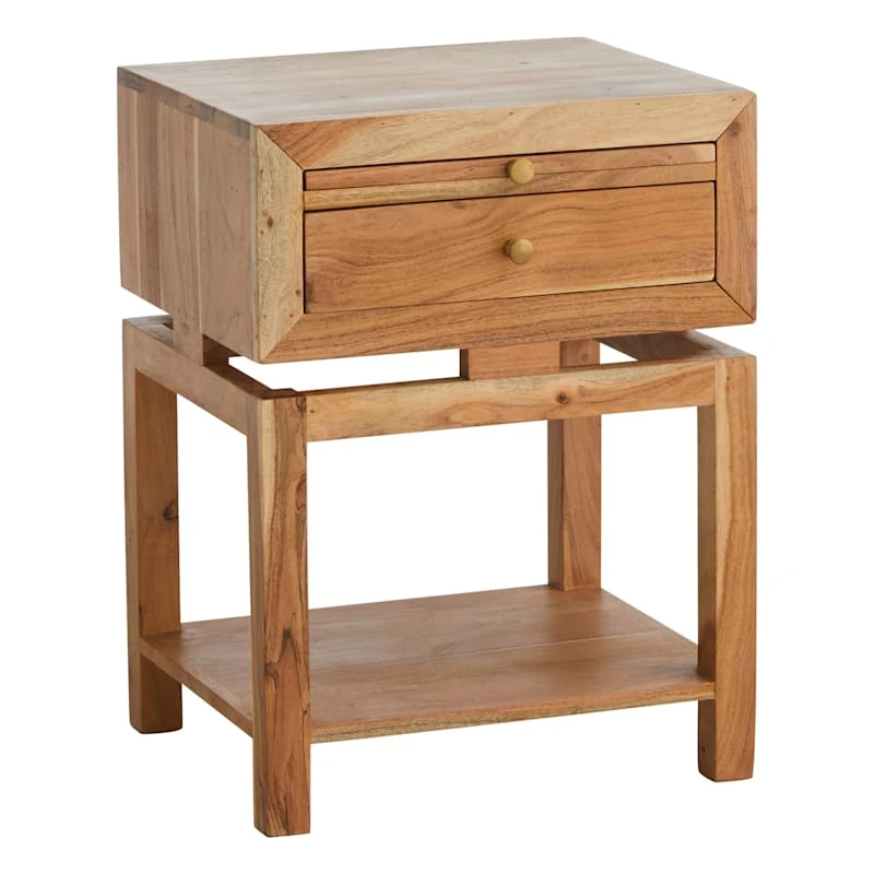 Found & Fable Maddison Natural Wood Side Table With Drawer 3 Found & Fable Maddison Natural Wood Side Table With Drawer