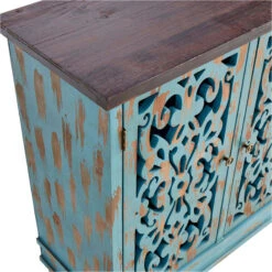 Found & Fable Northfield 3-Door Distressed Cabinet -Accent Furniture Shop found fable northfield 3 door distressed cabinet 3