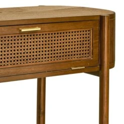 Found & Fable Reston Round Corner Wooden Console Table -Accent Furniture Shop found fable reston round corner wooden console table 3