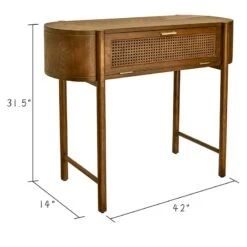 Found & Fable Reston Round Corner Wooden Console Table -Accent Furniture Shop found fable reston round corner wooden console table 5