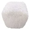 Found & Fable Sammy Shag Pouf, Ivory -Accent Furniture Shop found fable sammy shag pouf ivory