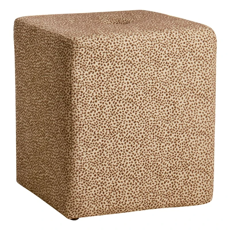Found & Fable Spot Ottoman, Brown 3 Found & Fable Spot Ottoman, Brown