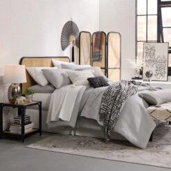 Found & Fable Zola Rattan Headboard, Queen -Accent Furniture Shop found fable zola rattan headboard queen 2