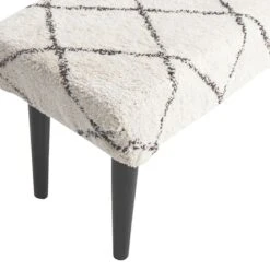 Found & Fable Zuri Cream & Black Tufted Bench 15 Found & Fable Zuri Cream & Black Tufted Bench -Accent Furniture Shop found fable zuri cream black tufted bench 2