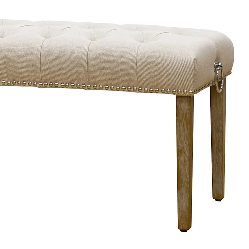 Grace Mitchell Bailey Tufted Bench With Ring Accents 6 Grace Mitchell Bailey Tufted Bench With Ring Accents - Image 4