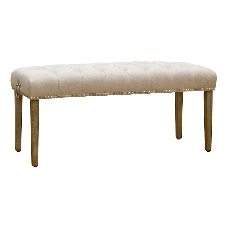Grace Mitchell Bailey Tufted Bench With Ring Accents 3 Grace Mitchell Bailey Tufted Bench With Ring Accents