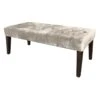 Grace Mitchell Courtney Tufted Bench, Grey 2 Grace Mitchell Courtney Tufted Bench, Grey -Accent Furniture Shop grace mitchell courtney tufted bench grey