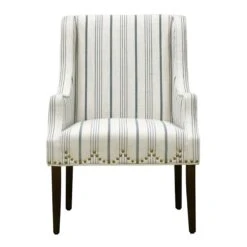 Grace Mitchell Olivia Striped Scalloped Armchair -Accent Furniture Shop grace mitchell olivia striped scalloped armchair 1