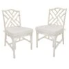 Grace Mitchell Set Of 2 Dana White Rattan Dining Chair -Accent Furniture Shop grace mitchell set of 2 dana white rattan dining chair