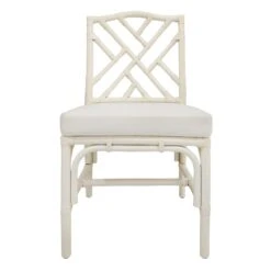 Grace Mitchell Set Of 2 Dana White Rattan Dining Chair -Accent Furniture Shop grace mitchell set of 2 dana white rattan dining chair 2