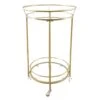 Hailey Round Bar Cart , Gold 2 Hailey Round Bar Cart , Gold -Accent Furniture Shop hailey round bar cart gold