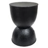 Hammered Metal Accent Table, Black -Accent Furniture Shop hammered metal accent table black