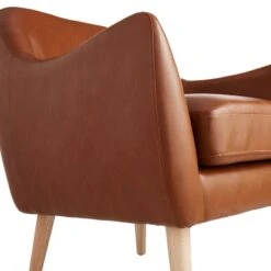 Honeybloom Braxton Faux Leather Chair -Accent Furniture Shop honeybloom braxton faux leather chair 3
