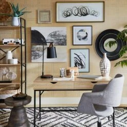 Honeybloom Burnaby 2-Drawer Wood & Metal Desk -Accent Furniture Shop honeybloom burnaby 2 drawer wood metal desk 3