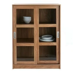 Honeybloom Fullerton 3-Shelf Sliding Door Cabinet -Accent Furniture Shop honeybloom fullerton 3 shelf sliding door cabinet 2