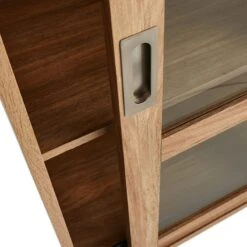 Honeybloom Fullerton 3-Shelf Sliding Door Cabinet -Accent Furniture Shop honeybloom fullerton 3 shelf sliding door cabinet 4